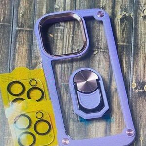 Lavender Phone Case iPhone 14 Pro with Rotating Ring